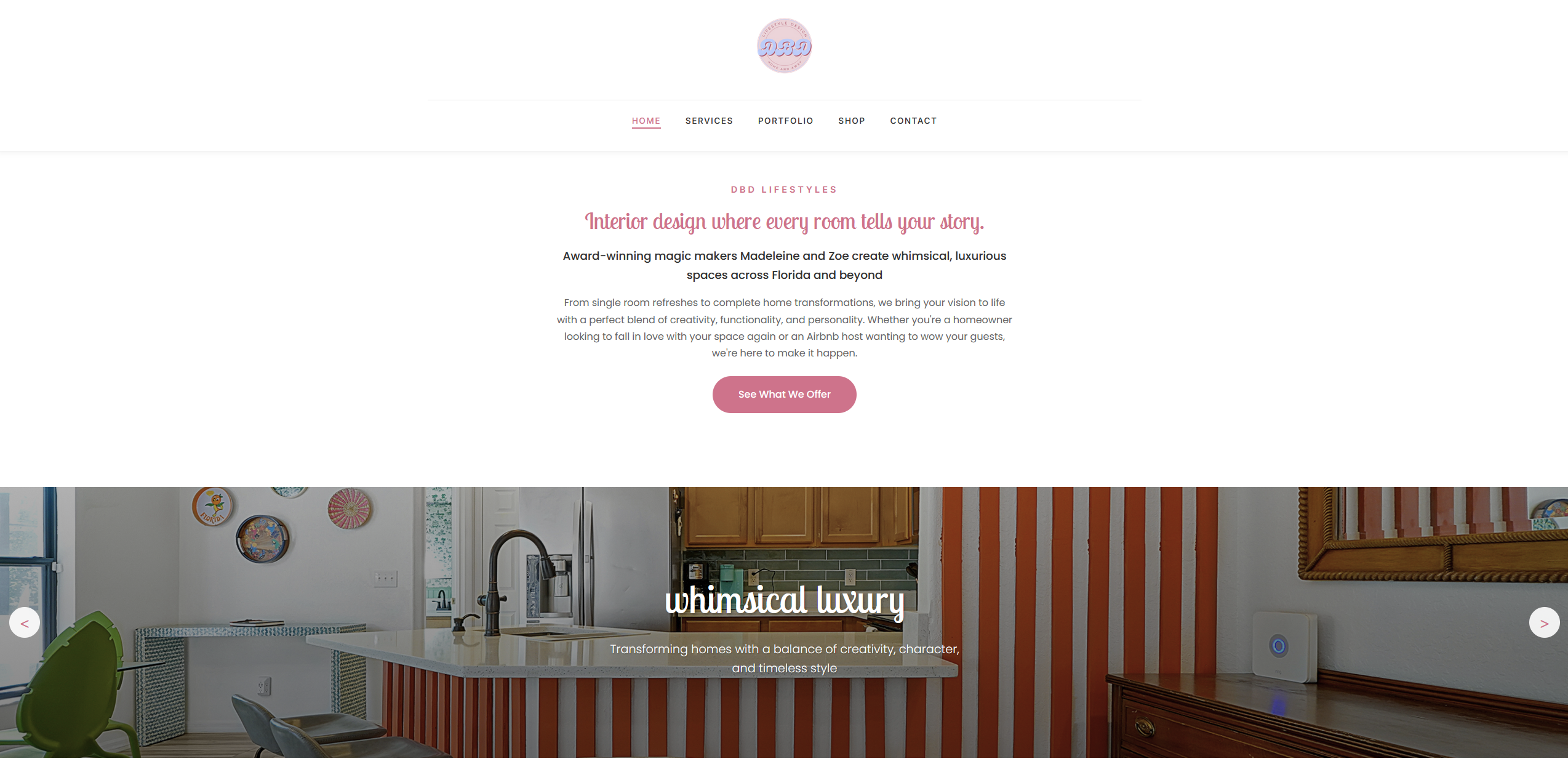 DBD Lifestyles website screenshot