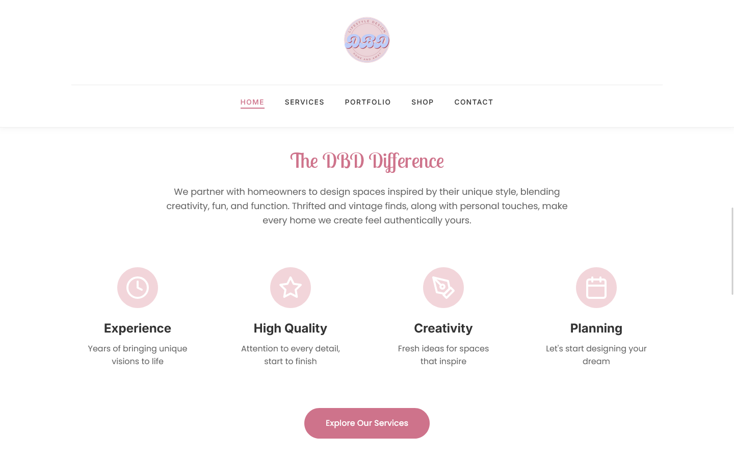 DBD Lifestyles website screenshot